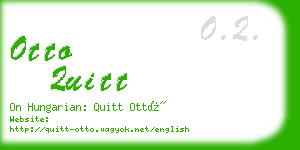 otto quitt business card